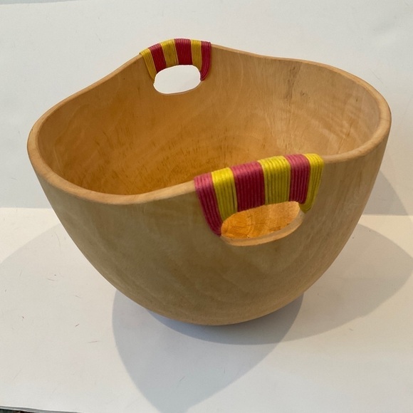 Anthropologie Amai Serving Wooden Bowl - Picture 3 of 9
